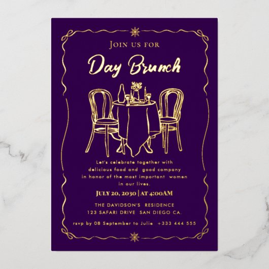 Muttertagsessen Folieneinladung (Vorderseite)