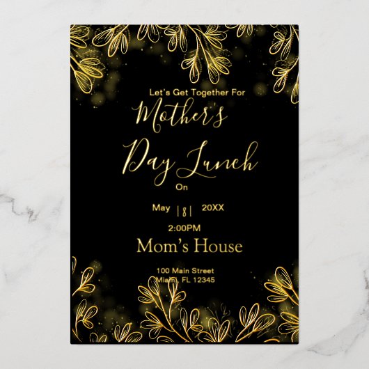 Muttertagsessen Folieneinladung (Vorderseite)