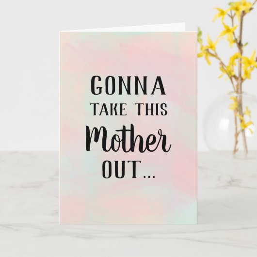 Muttertagsessen Karte (Gelbe Blume)