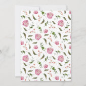 Muttertagsessen | Rosa Blume Einladung (Rückseite)