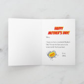 Muttertagsfarben von Kindersuperhero Karte (Innenseite)