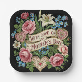 Muttertagsfeier Pappteller (Vorderseite)