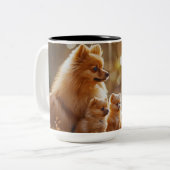 Muttertagsfisch Zweifarbige Tasse (Vorderseite Links)
