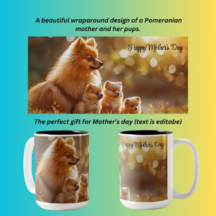 Muttertagsfisch Zweifarbige Tasse