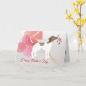 Muttertagsfliege Liebe Kurzer Hasenhund Karte (Gelbe Blume)