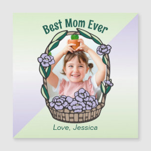 Muttertagsflorales Foto Magnetkarte