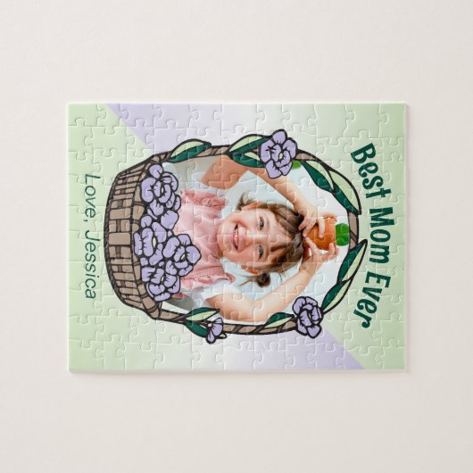 Muttertagsflorales Foto Puzzle (Horizontal)