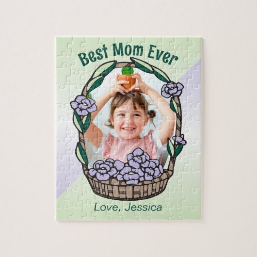 Muttertagsflorales Foto Puzzle (Vertikal)