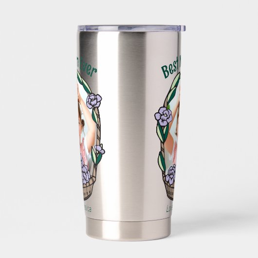 Muttertagsflorales Foto Thermobecher (Links)