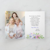 Muttertagsfloralkarte (optionales Foto) Karte (Innenseite)