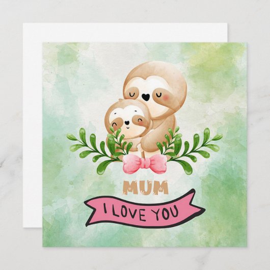 Muttertagsflossen Feiertagskarte (Vorne/Hinten)