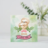 Muttertagsflossen Feiertagskarte (Stehend Vorderseite)