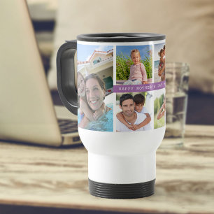 Muttertagsfoto Collage 6 Fotos und Jahr Reisebecher