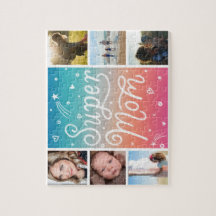 Muttertagsfoto Collage Super Mama Lettering