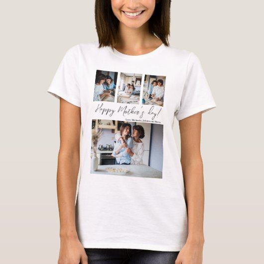Muttertagsfoto-Collage T-Shirt (Vorderseite)