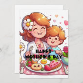 Muttertagsfrühstück Feiertagskarte (Vorne/Hinten)