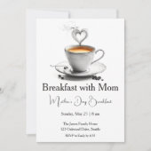 Muttertagsfrühstück – Frühstück mit Mama Einladung (Vorderseite)
