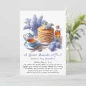 Muttertagsfrühstück - Pfannkuchen & Lima Einladung (Stehend Vorderseite)