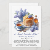 Muttertagsfrühstück - Pfannkuchen & Lima Einladung (Vorne/Hinten)