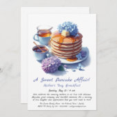 Muttertagsfrühstück - Pfannkuchen & Lima Einladung (Vorne/Hinten)
