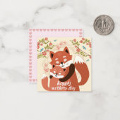 Muttertagsfüchse Mitteilungskarte (Vorderseite/Rückseite Beispiel)