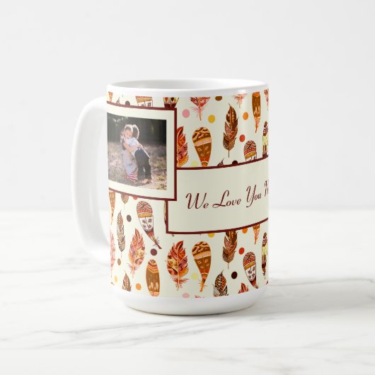 Muttertagsfunde mit Hintergründen Kaffeetasse (Vorderseite Links)