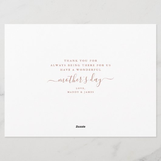 Muttertagsgebäck/Grußkarte Feiertagskarte (Rückseite)