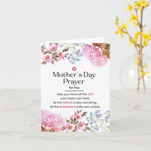 Muttertagsgebet Karte (Gelbe Blume)