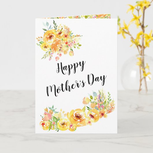Muttertagsgelber Herbst Blumendesign Karte (Gelbe Blume)