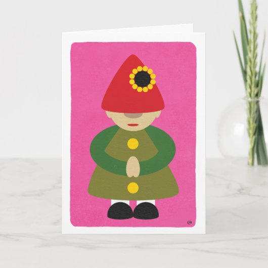 Muttertagsgenom auf rosa Karte (Vorderseite)