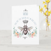 Muttertagsgerichte der Queen Bee Greeting Karte (Gelbe Blume)