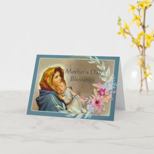 Muttertagsgesang mit Madonnina Karte (Gelbe Blume)