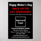 Muttertagsgeschäft Black Poster (Vorne)