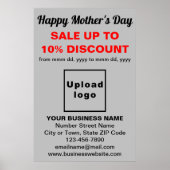 Muttertagsgeschäft Graues Poster (Vorne)