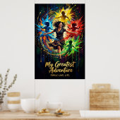 Muttertagsgeschenk — Afrikanische Königin Florale  Poster (Küche)