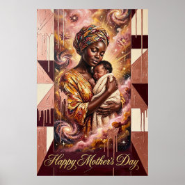 Muttertagsgeschenk — Afrikanische Mutter Baby Himm Poster