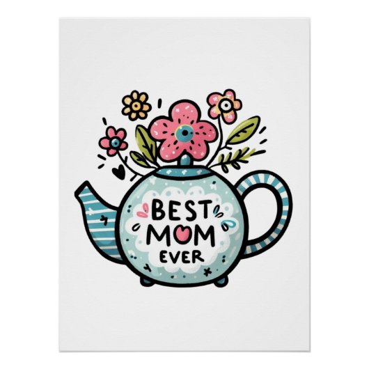Muttertagsgeschenk | Beste Mama je Poster (Vorderseite)
