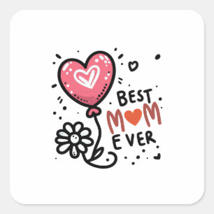 Muttertagsgeschenk   Beste Mama je Quadratischer Aufkleber