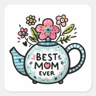 Muttertagsgeschenk   Beste Mama je Quadratischer Aufkleber