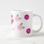 Muttertagsgeschenk Blumendekoration Jumbo-Tasse (Rechts)