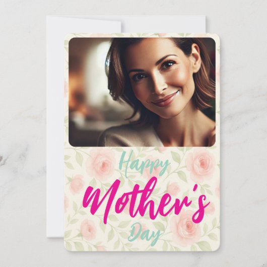 Muttertagsgeschenk Blumenkarte Foto Feiertagskarte (Vorderseite)