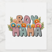Muttertagsgeschenk | Boy Mama Weinetikett (Einzelnes Label)