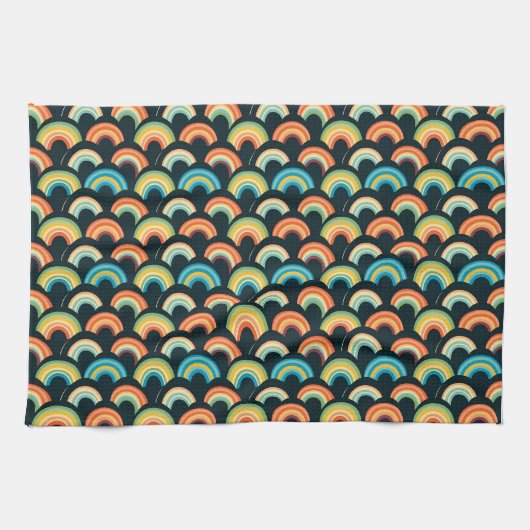Muttertagsgeschenk | Farbiger Regenbogen Geschirrtuch (Horizontal)