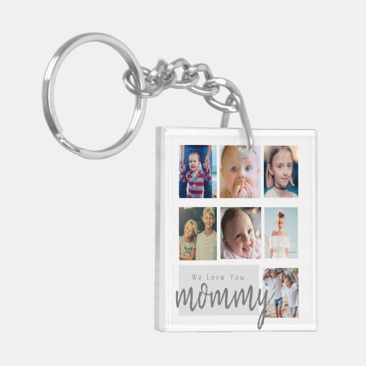 Muttertagsgeschenk Foto Collage Schlüsselanhänger (Vorderseite links)