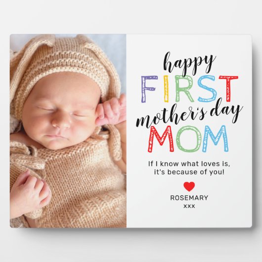 Muttertagsgeschenk Foto Plaque Fotoplatte (Vorderseite)