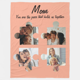 Muttertagsgeschenk für Mama - 4 Fotos Fleecedecke