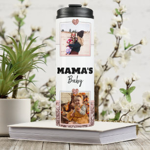 Muttertagsgeschenk für Mama Foto Rose Gold Custom Thermosbecher