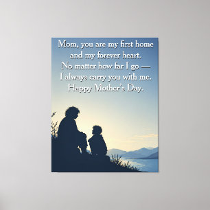 Muttertagsgeschenk für Mama Liebeszitat Leinwand