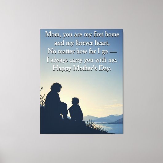 Muttertagsgeschenk für Mama Liebeszitat Leinwand (Vorderseite)