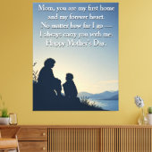 Muttertagsgeschenk für Mama Liebeszitat Leinwand (Insitu (Wohnzimmer))